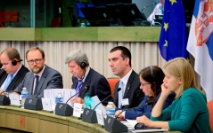 14. septembar 2017. Kopredsedavajući Šestom sastanaku Parlamentarnog odbora za stabilizaciju i pridruživanje Evropske unije i Srbije (foto: © European Union 2017) 